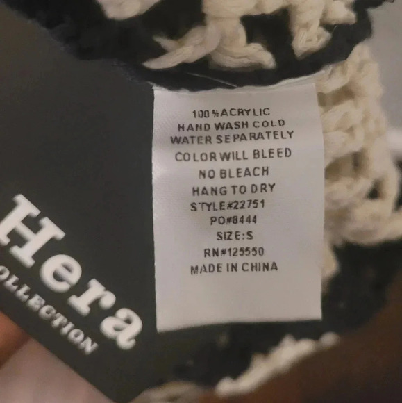 HERA Crochet Open Knit Halter Maxi Dress navy white stripe Wmns S Beach Pool NWT - Picture 5 of 7